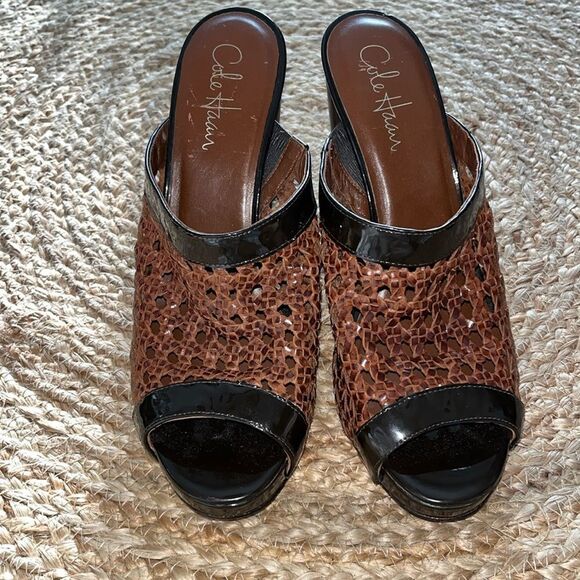 Cole Haan geometric heels size 8B - Picture 1 of 5